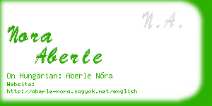 nora aberle business card